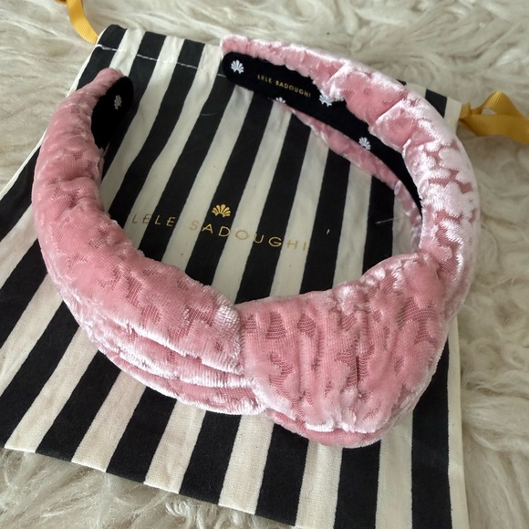 NWOT - Lele Sadoughi Burnout Velvet Knotted Headband - Picture 2 of 5